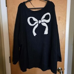 Torrid Vegan Cashmere Blue Sweater With Bow